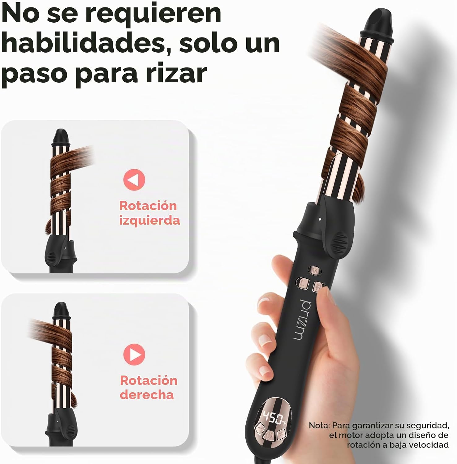 Prizm Rizador giratorio, rizador de pelo automático de 1 pulgada \/...