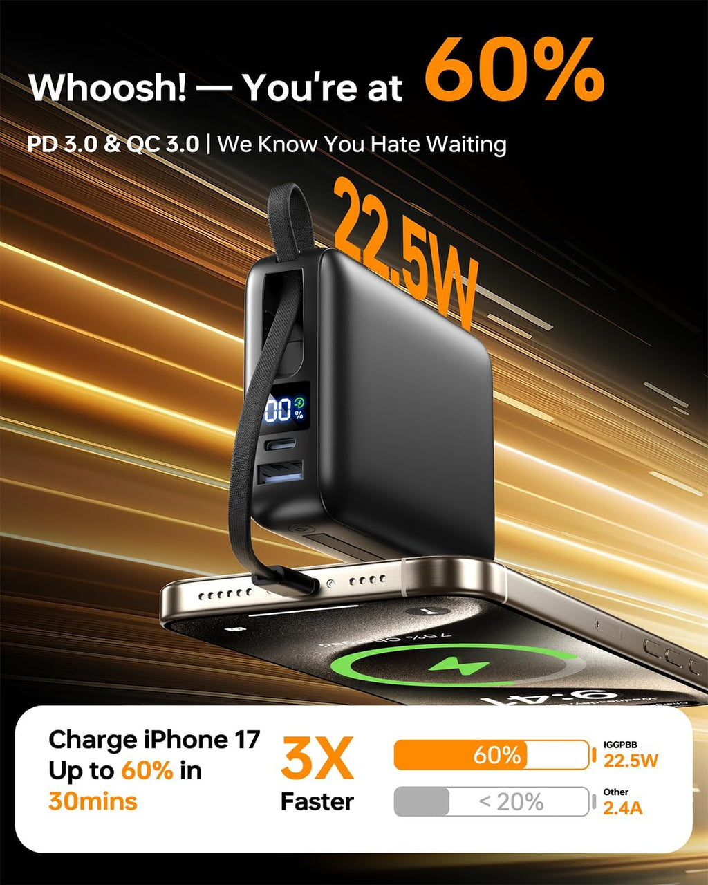 IGGPBB Cargador Portátil 50000mAh Power Bank, Cargador de Teléfono...