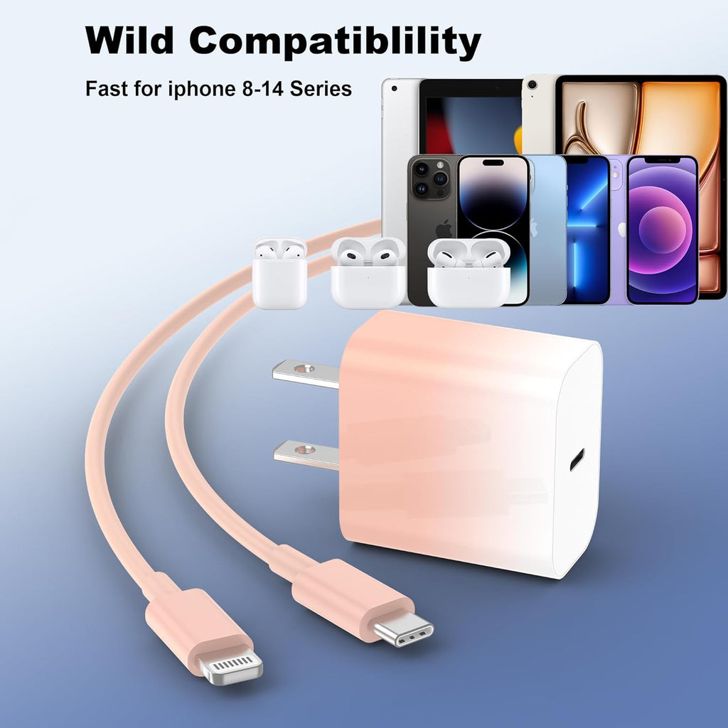 GREPHONE Cargador para iPhone de carga rápida, cargador de pared US...