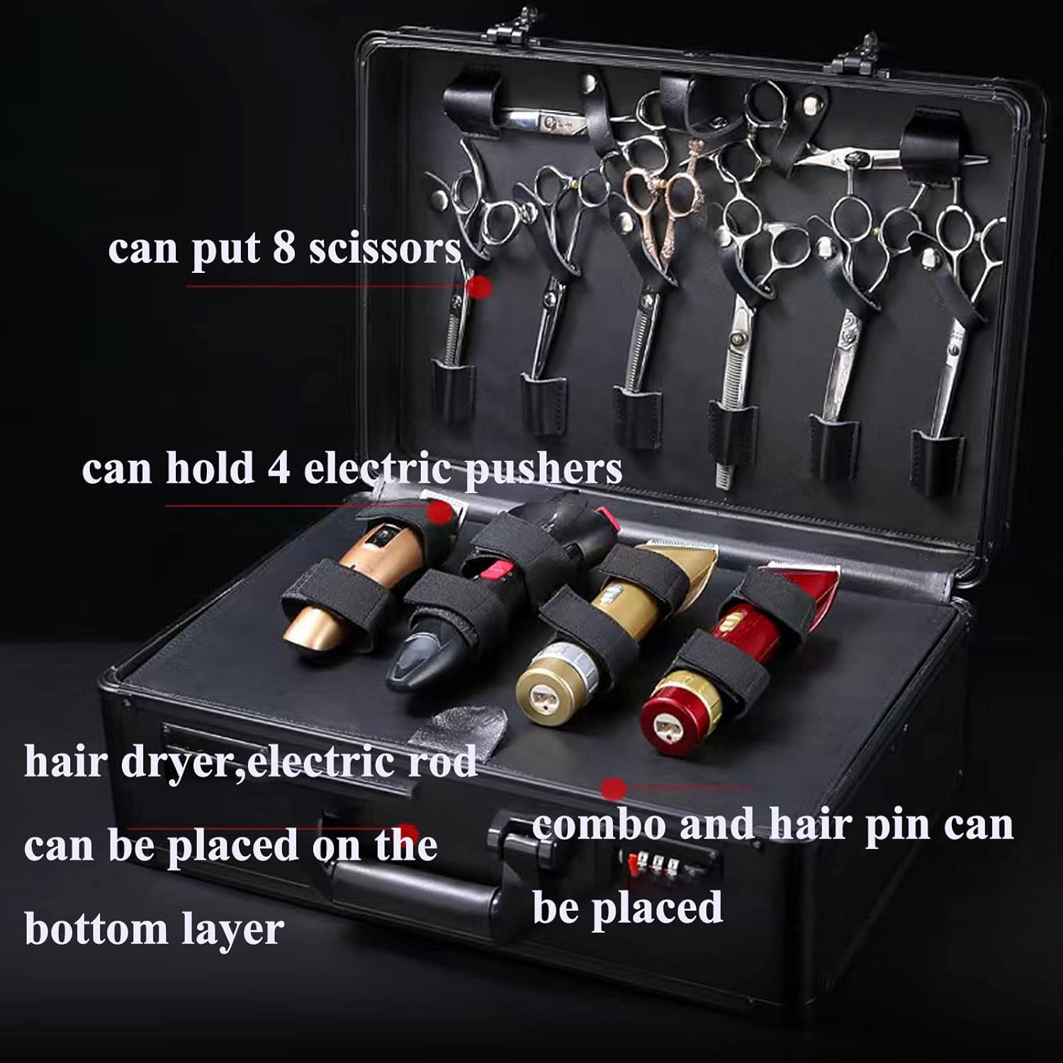 GGAIFbp Estuche de peluquero portátil para cortapelos y suministros...
