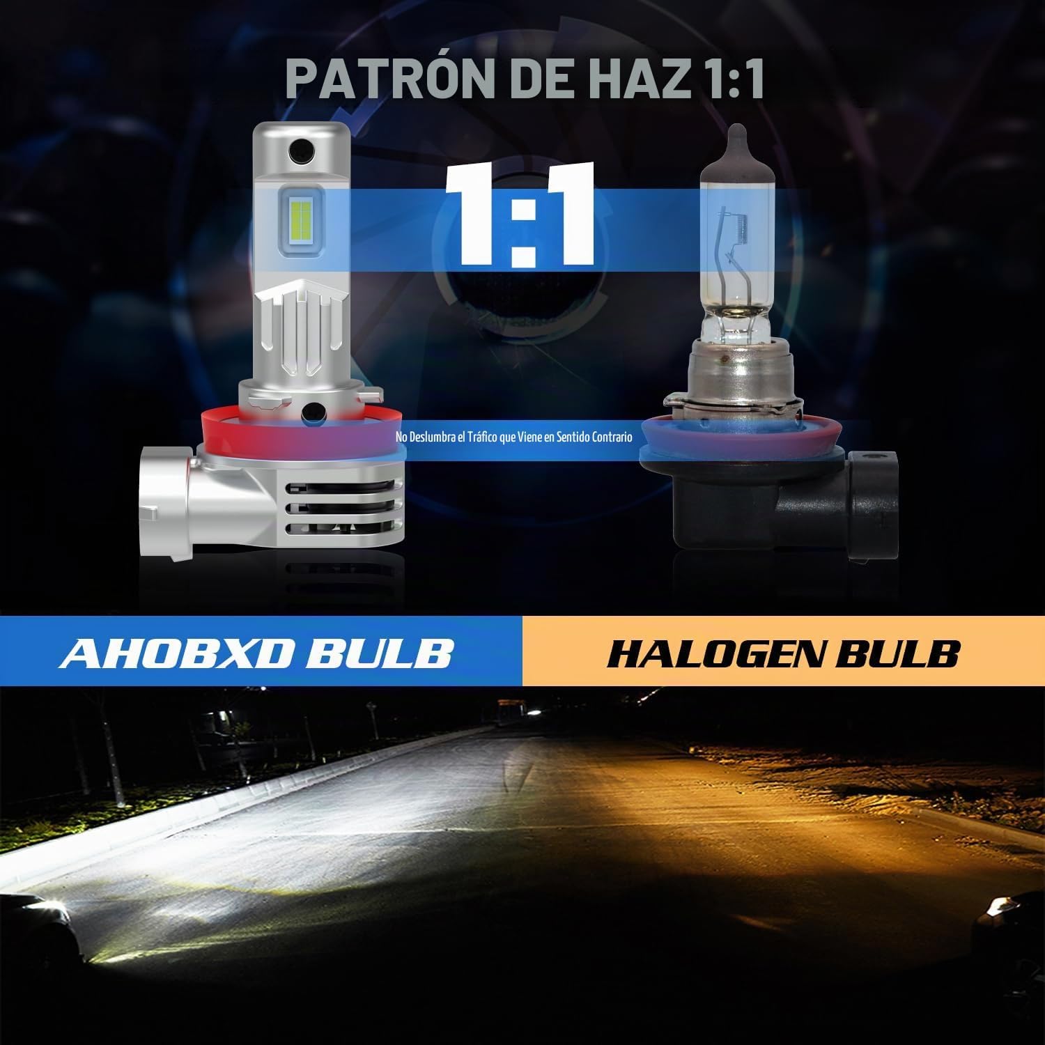 AHOBXD H11 9005 - Combo de bombillas LED, 900% 90000 lúmenes, más b...