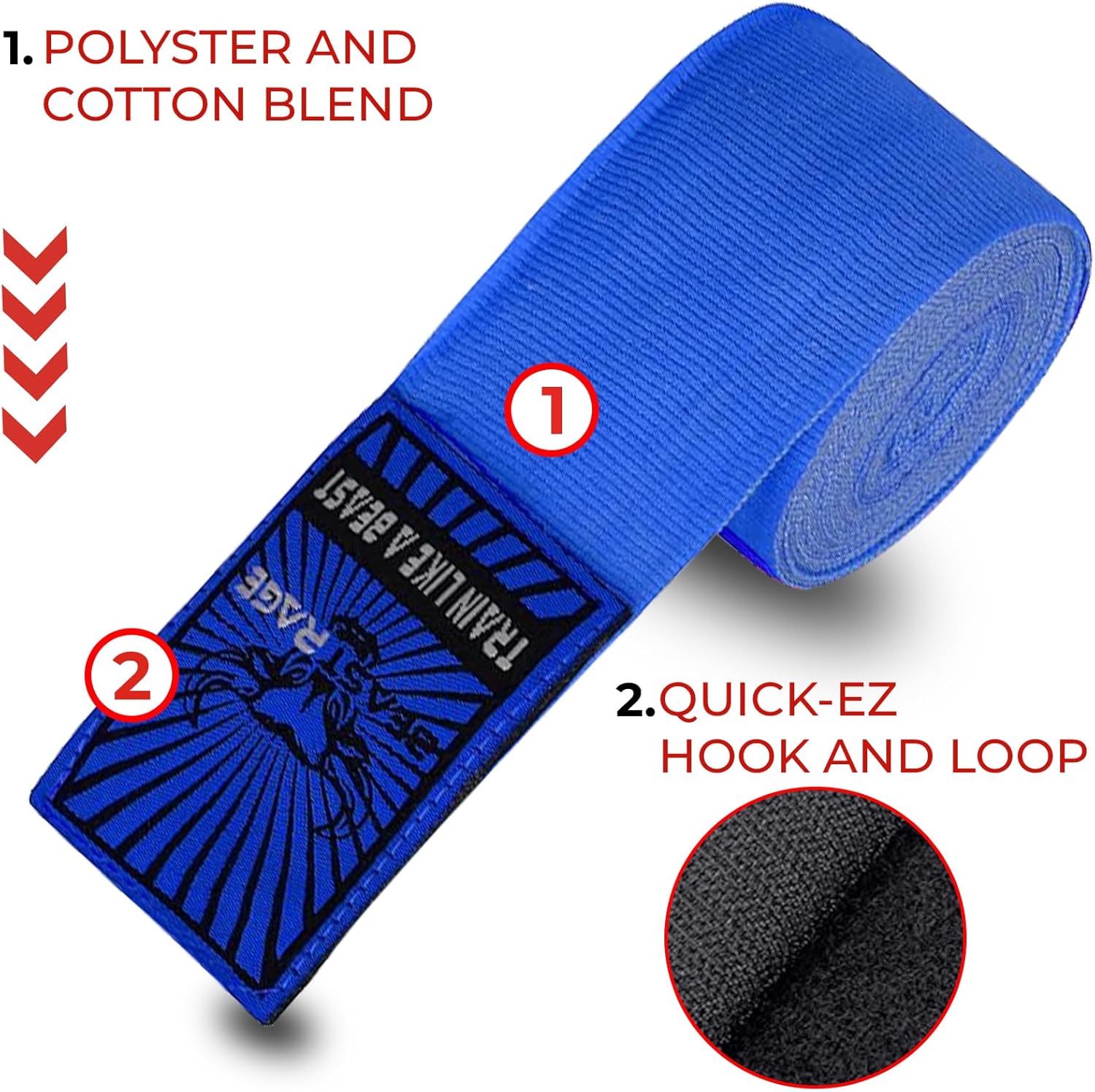 BEAST RAGE Vendas para manos de boxeo para MMA Kickboxing, muñequer...