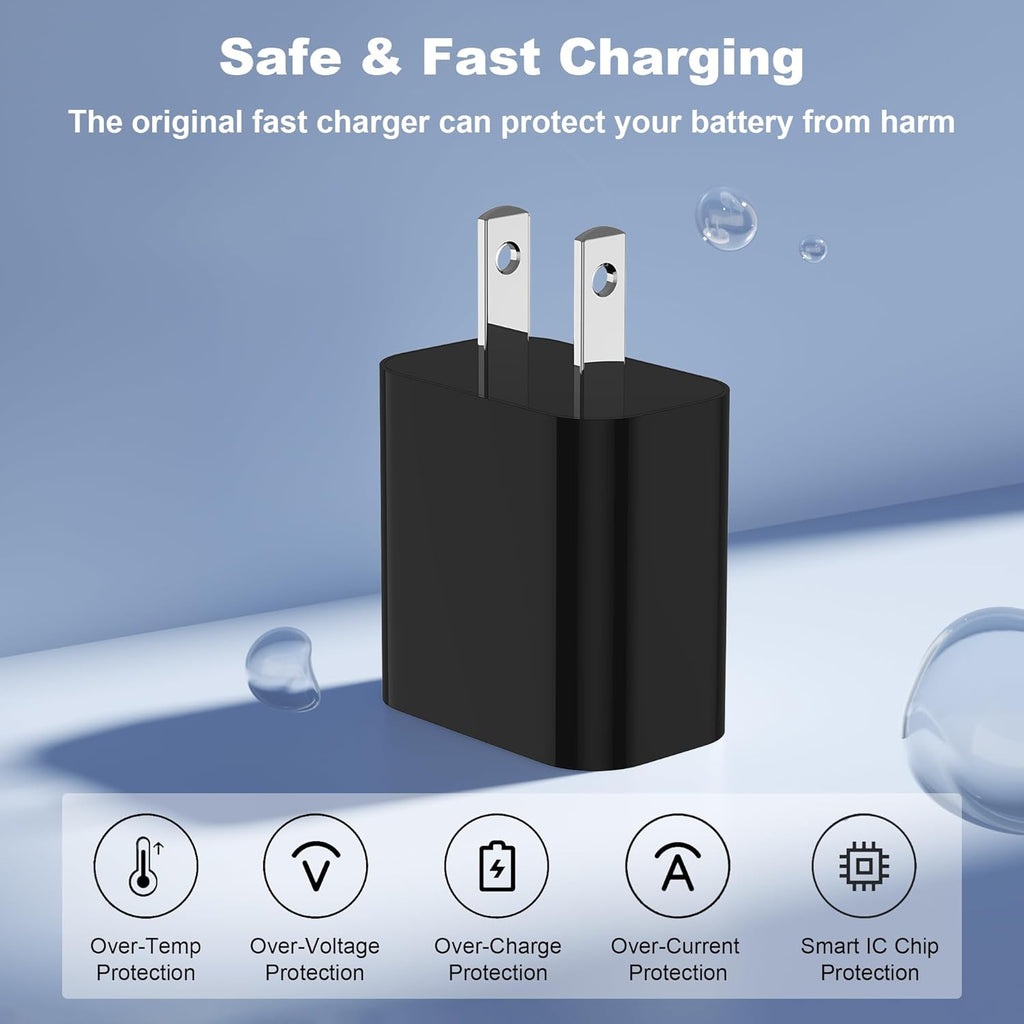 Cargador de iPhone de carga rápida, cargador de pared USB C de 20 W...
