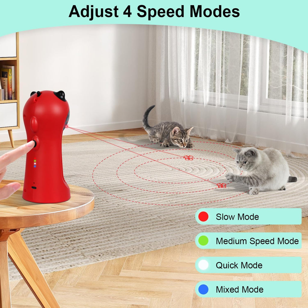 TBTeek Juguete interactivo para gatos activado por movimiento, jugu...