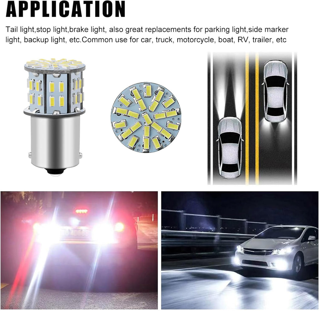Gasedin 20 bombillas LED 1156 para automóvil, 1141 1003 1156 7506 B...