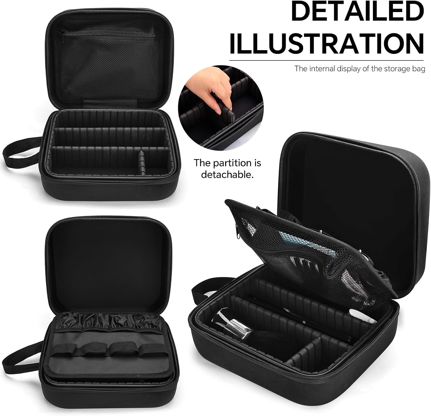 Kit de corte de pelo de 14 piezas con bolsa de barbero, tijeras de...