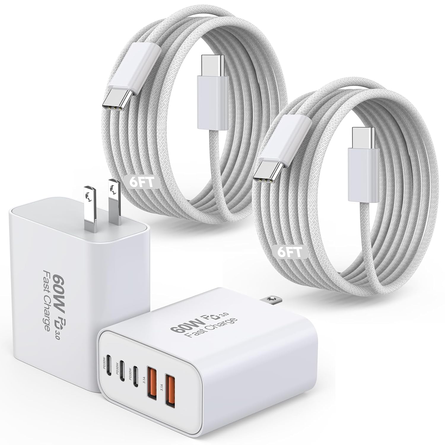 Bloque de carga rápida para iPhone 17\/16, paquete de 2 bloques de...