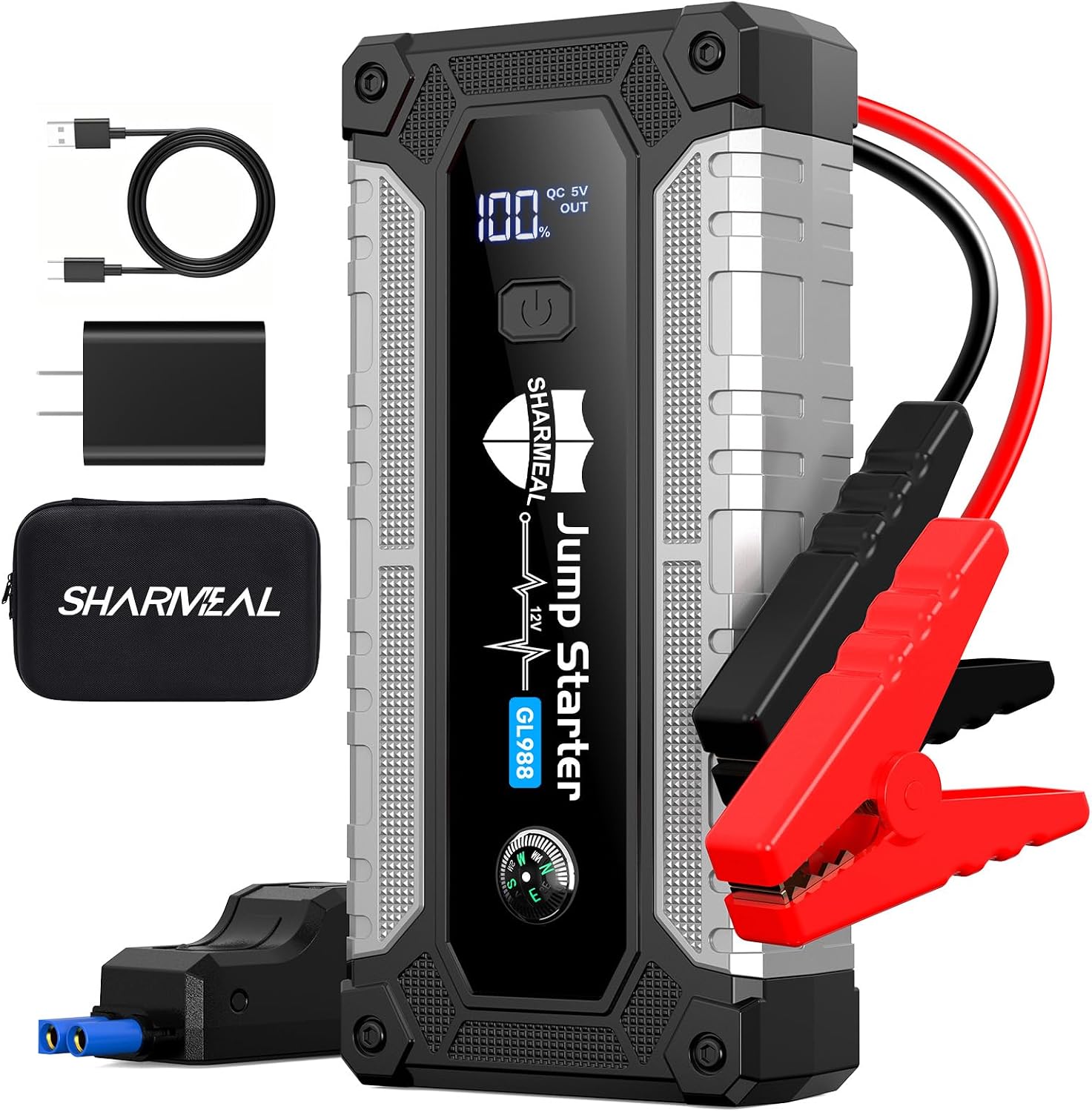 Arrancador de coche 6000A, arrancador portátil de batería de 12 V p...