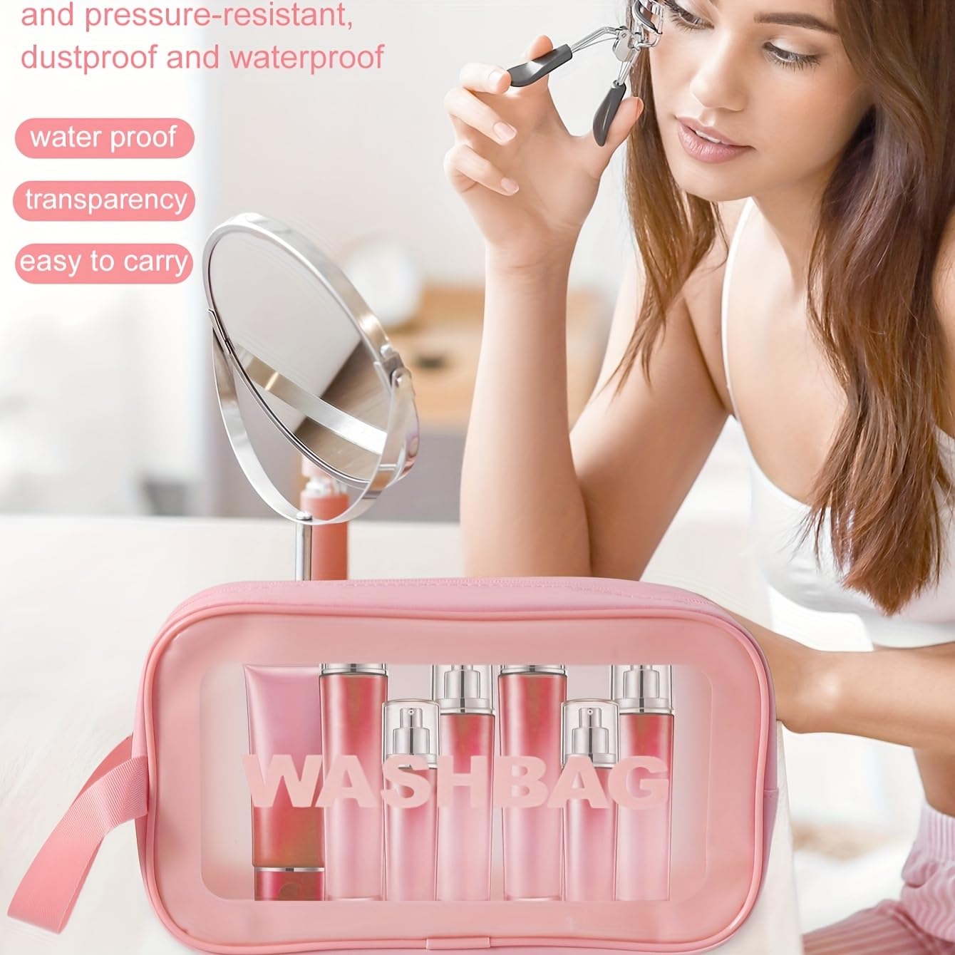 HGHDBT Juego de 70 brochas de maquillaje rosadas, kit de maquillaje...
