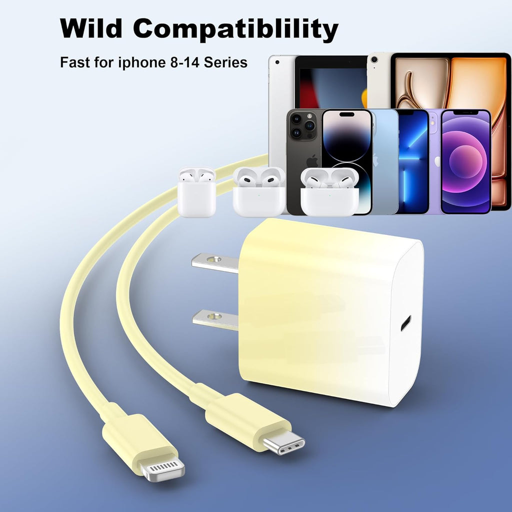 GREPHONE Cargador para iPhone de carga rápida, Cargador de pared US...