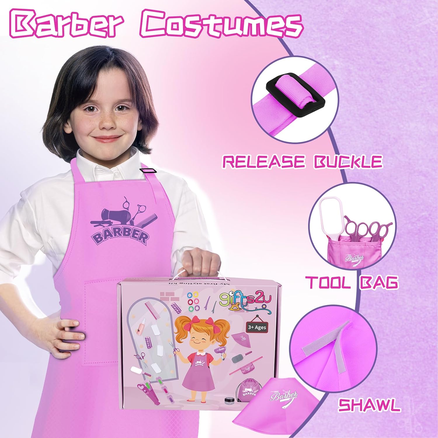 Gifts2U Juguetes de Peluquería para Niñas, Set de Juego de Peluquer...