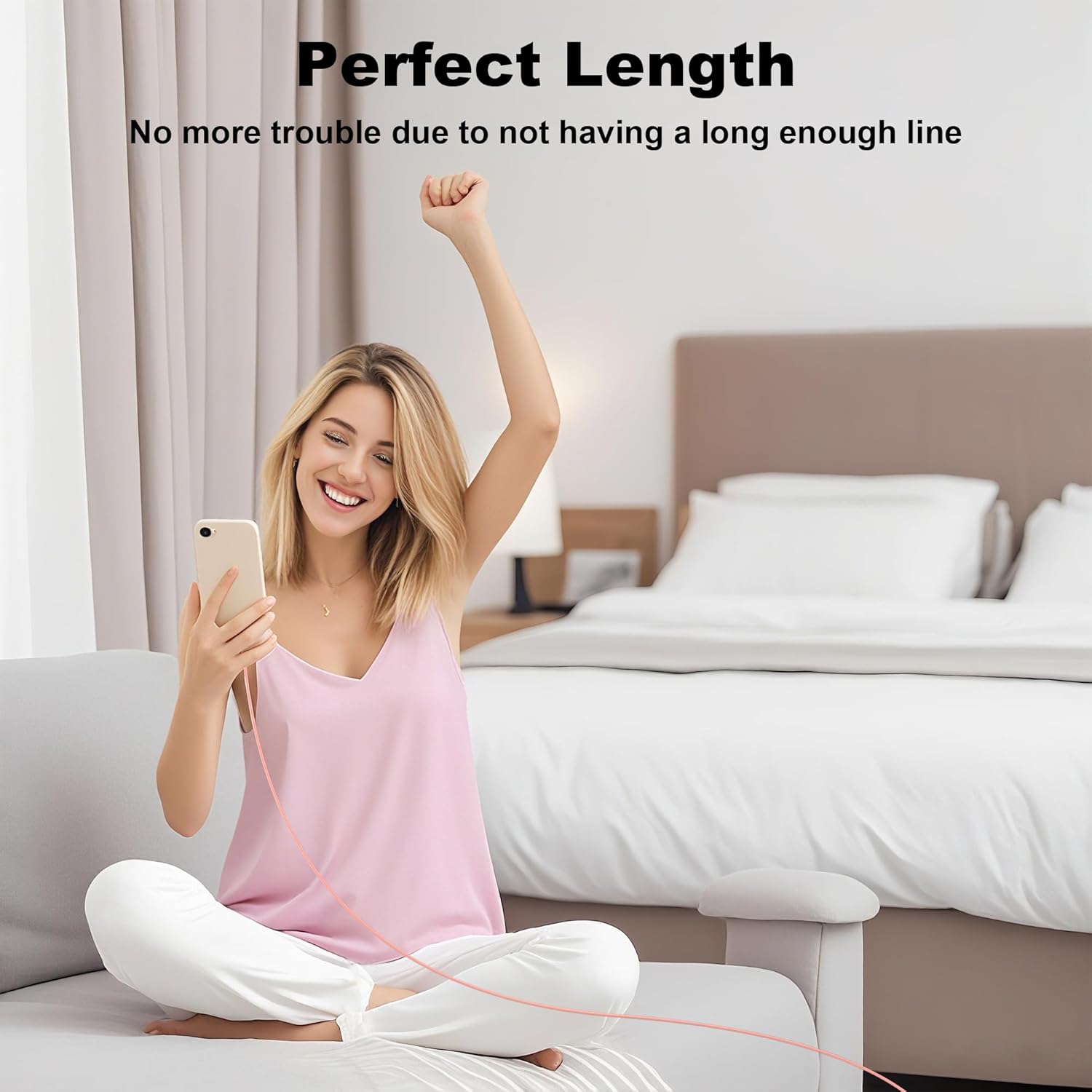 GREPHONE Cargador para iPhone de carga rápida, cargador de pared US...