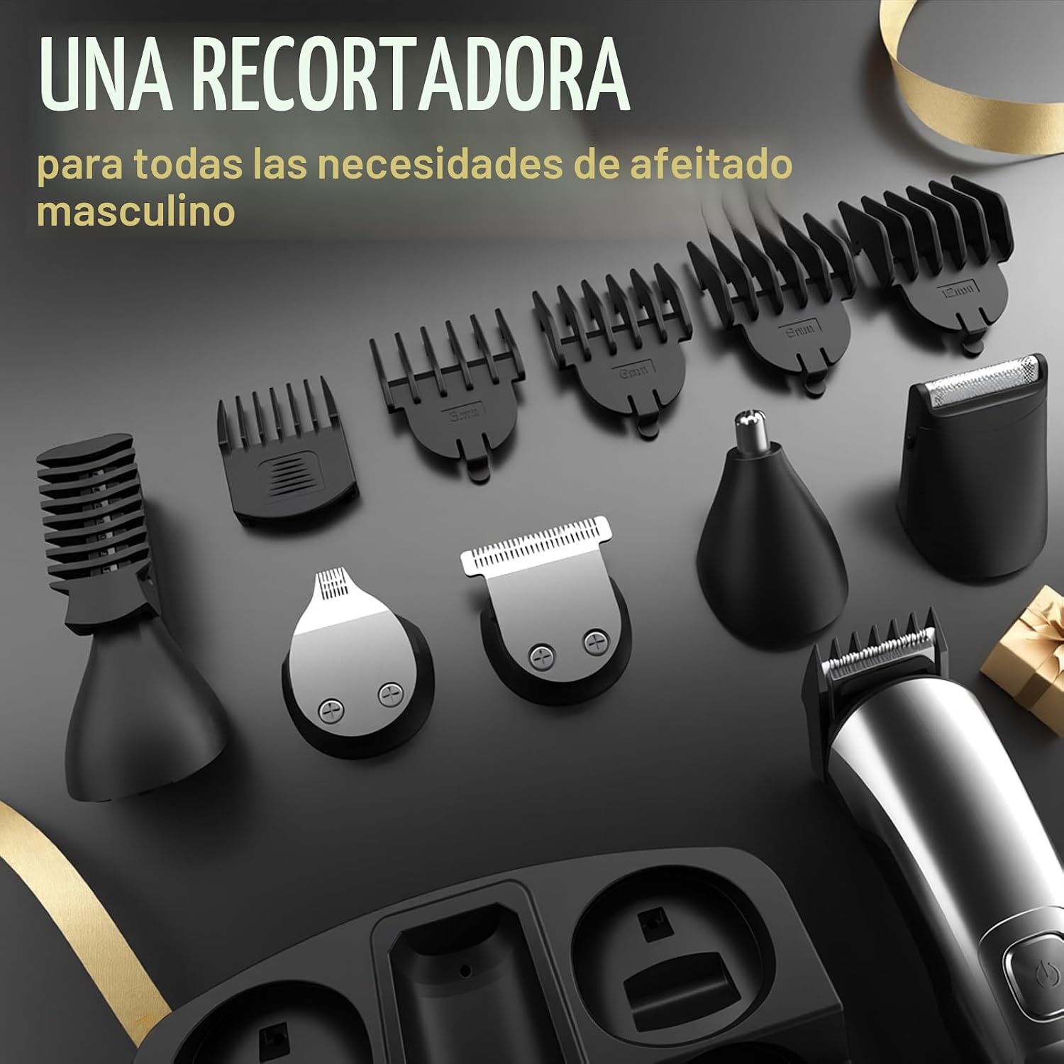 Ufree - Cortadora de barba inalámbrica para hombres, maquina de afe...