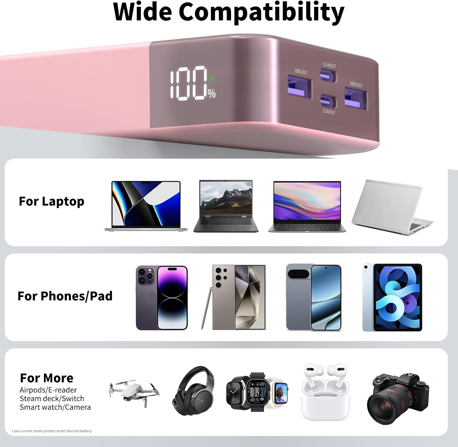 NOBIS Banco de energía de 90 W, 20,000 mAh, cargador portátil para...