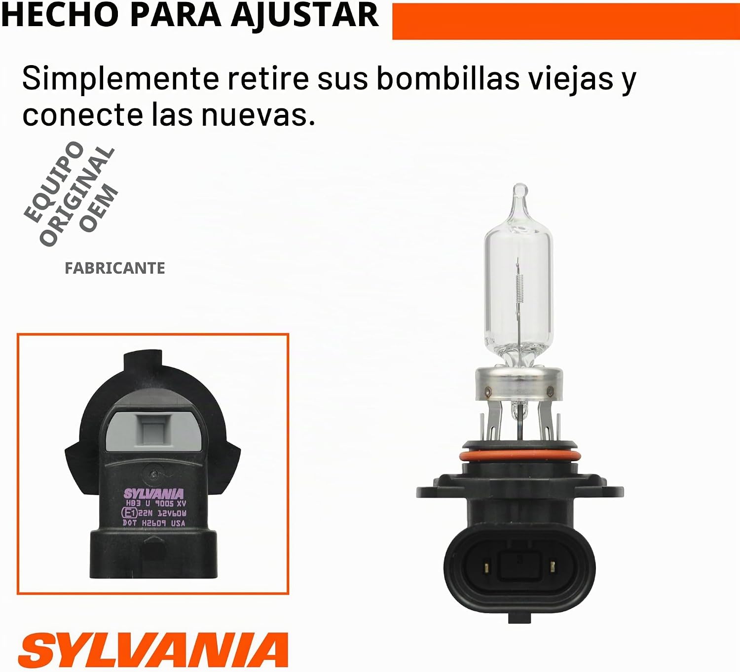 Bombilla de faros halógenos XtraVision SYLVANIA 9003 (también compa...