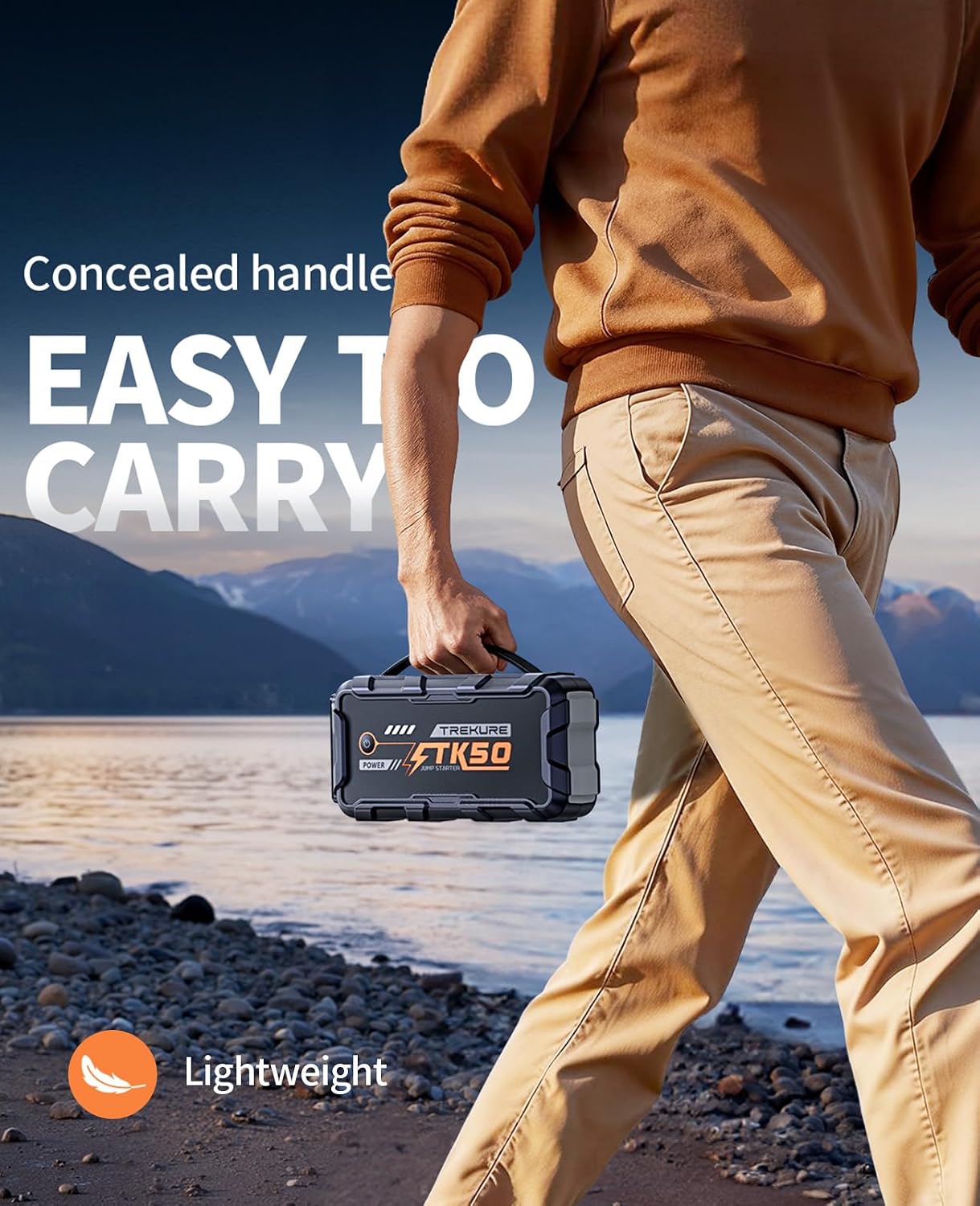 TREKURE Arrancador de batería de coche 8000A 26800mAh, arrancador d...