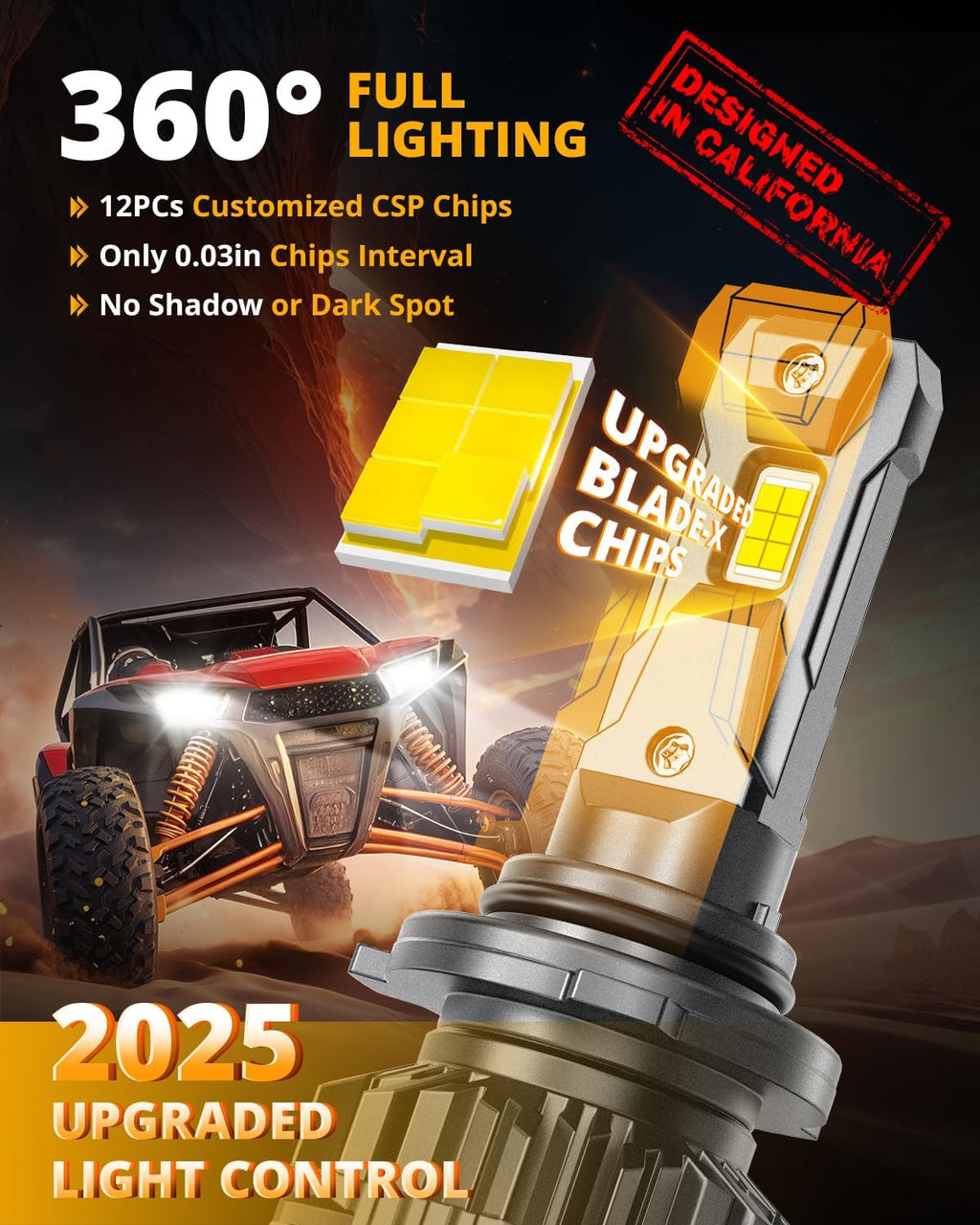 Auxbeam Luces antiniebla 9006 HB4 Serie F22 110W 24000LM 9006 Luces...