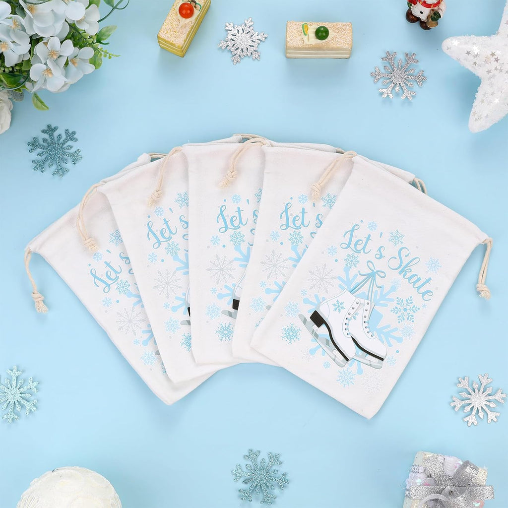 Serencatcher 12 bolsas de regalo de patinaje sobre hielo, bolsas de...