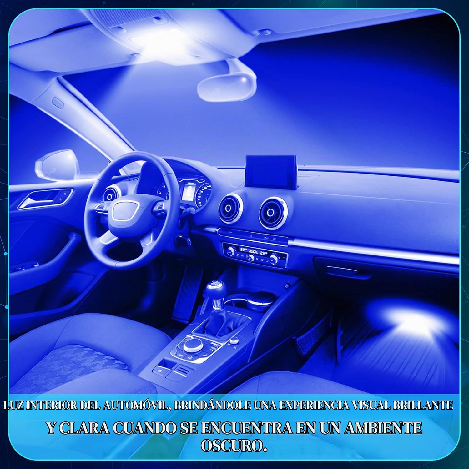 Frienda Kit de bombillas LED para coche, 70 piezas, luz interior, l...