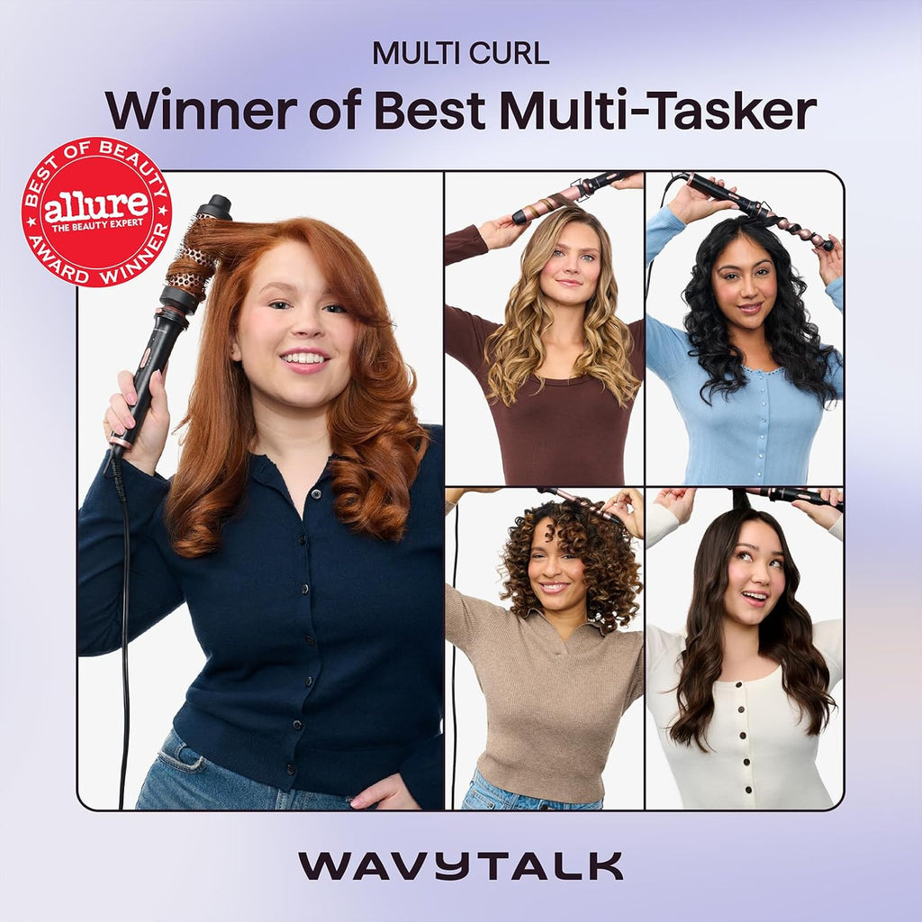 Wavytalk Juego de rizadores 5 en 1, rizador múltiple, juego de vari...