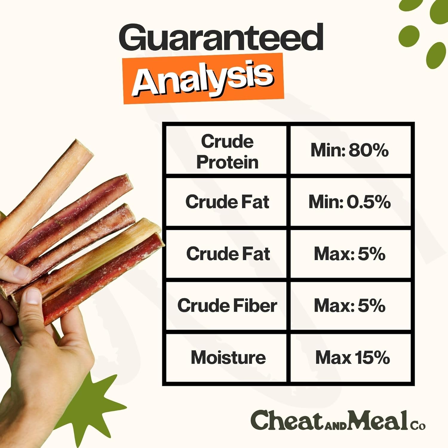 Cheat and Meal Co Bully Sticks para perros grandes, juguetes mastic...