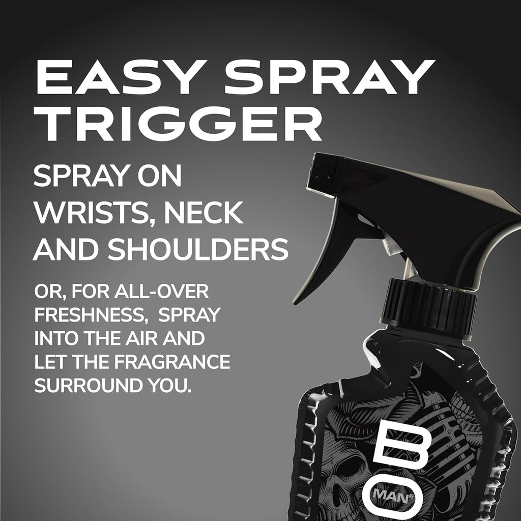 BOD man Fragancia corporal en aerosol, negro, 8 onzas líquidas (paq...