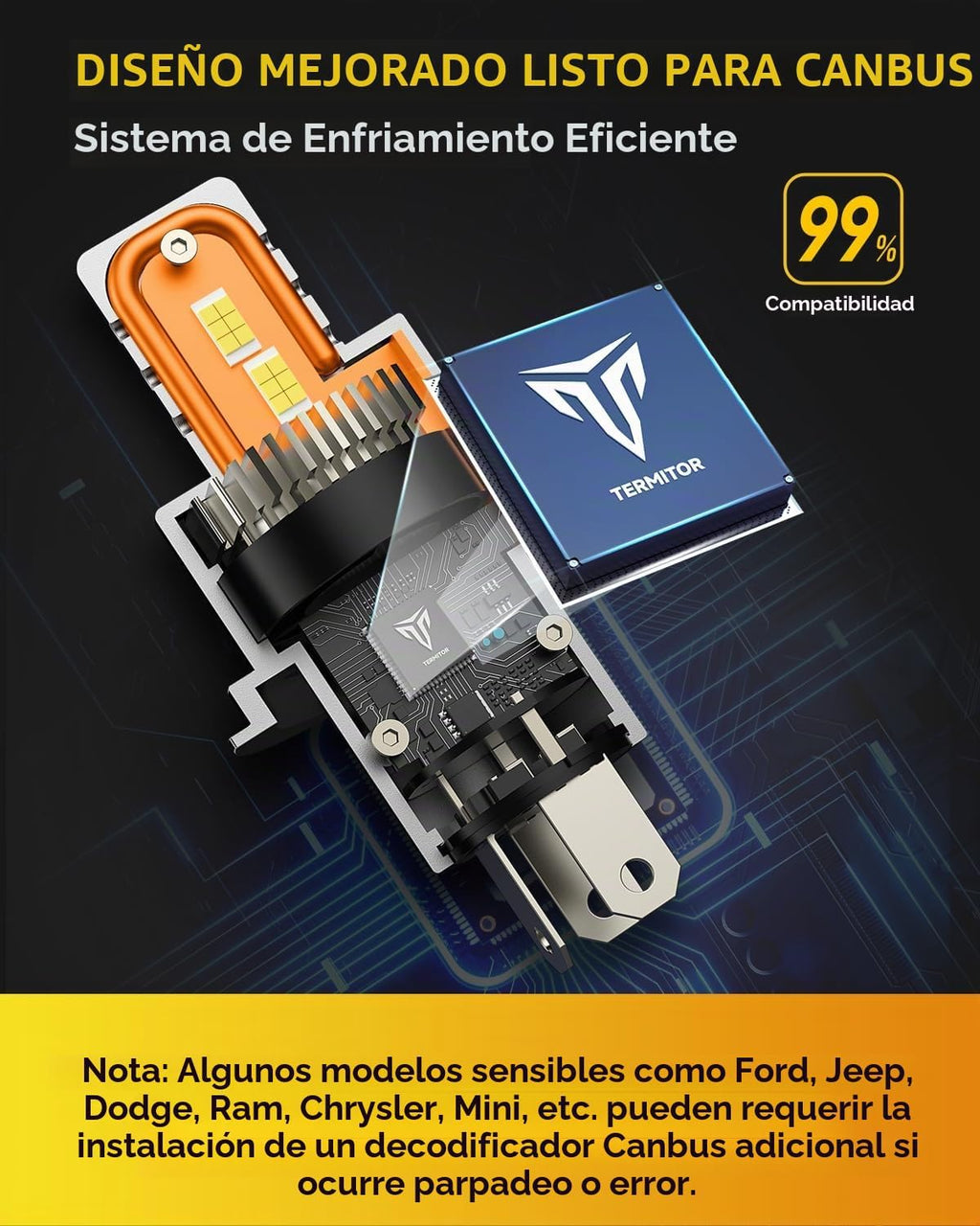 Termitor Bombillas H4\/9003, bombillas 9003\/HB2 de brillo extremo...
