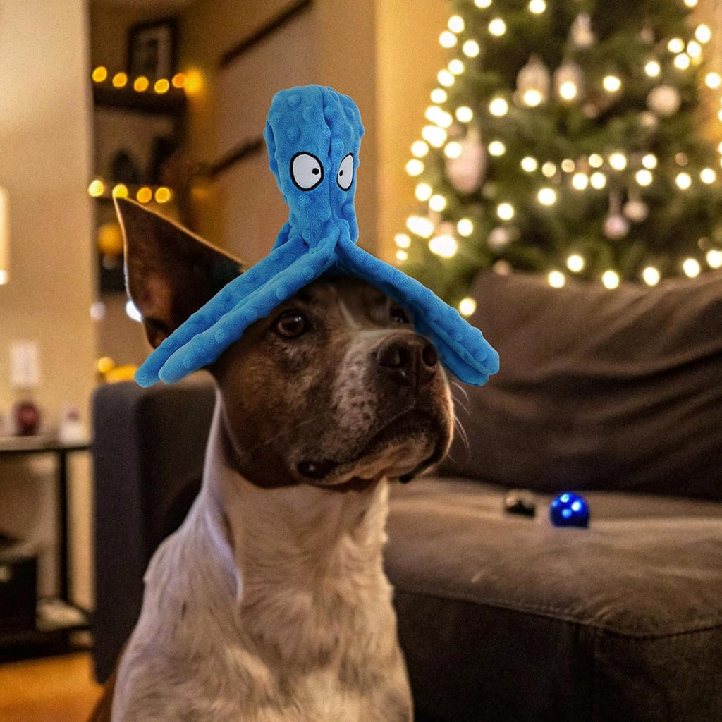 HGB Juguetes chirriantes para perros, pulpo sin relleno, juguetes g...