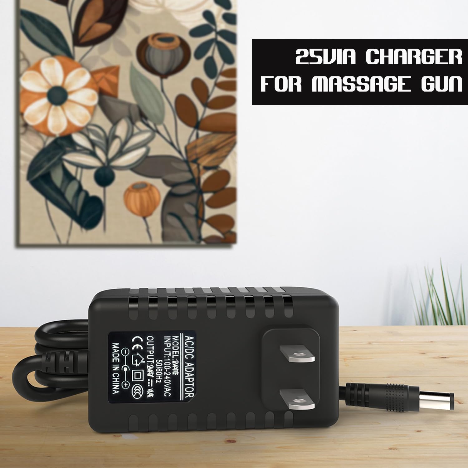 Cargador de pistola de masaje de 24 V ~ 25.2 V compatible con Hyper...