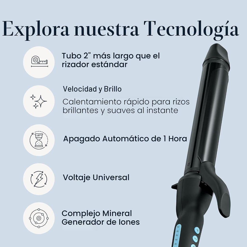 Bio Ionic Rizador de Cilindro Largo, Rizador de Pelo con Tecnología...