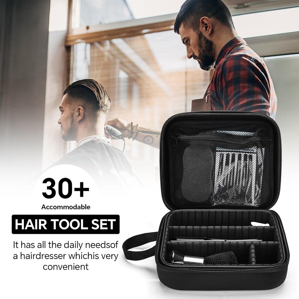 Kit de corte de pelo de 14 piezas con bolsa de barbero, tijeras de...