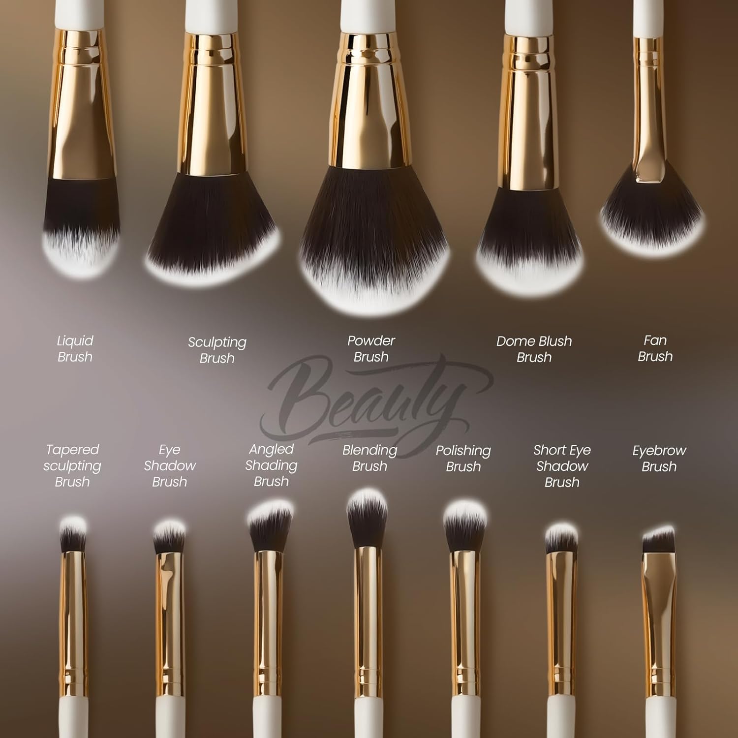 Juego de 12 brochas de maquillaje, aptas para profesionales y princ...