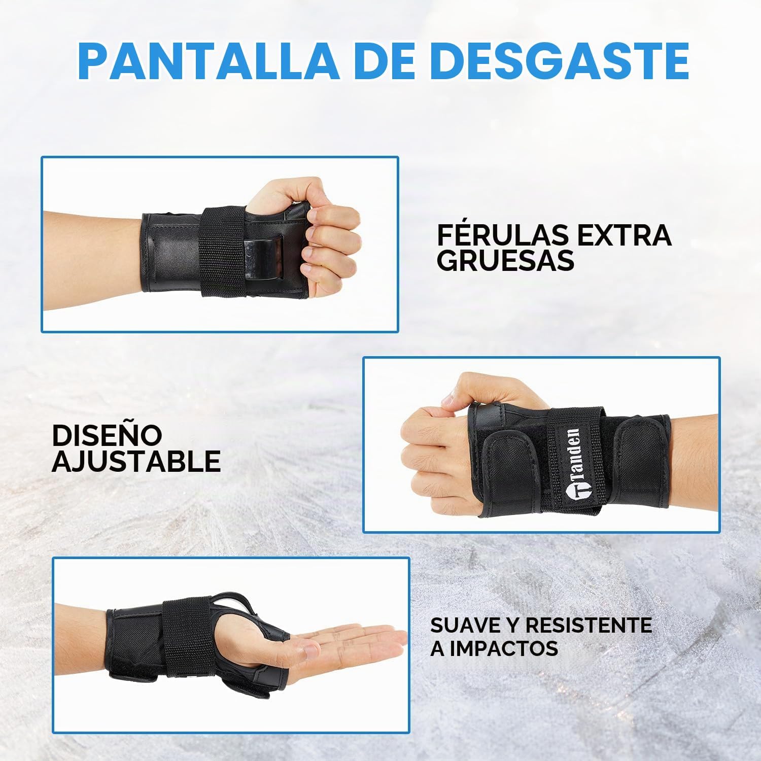 Tanden - Protectores de muñeca para patinaje, equipo de protección...