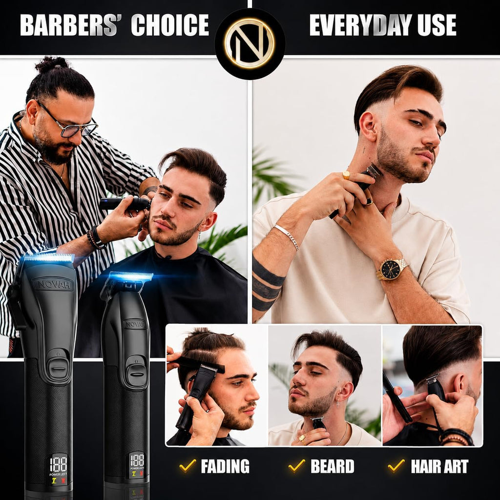 Novah® Cortadoras de Cabello Profesionales para Hombres, Cortadoras...