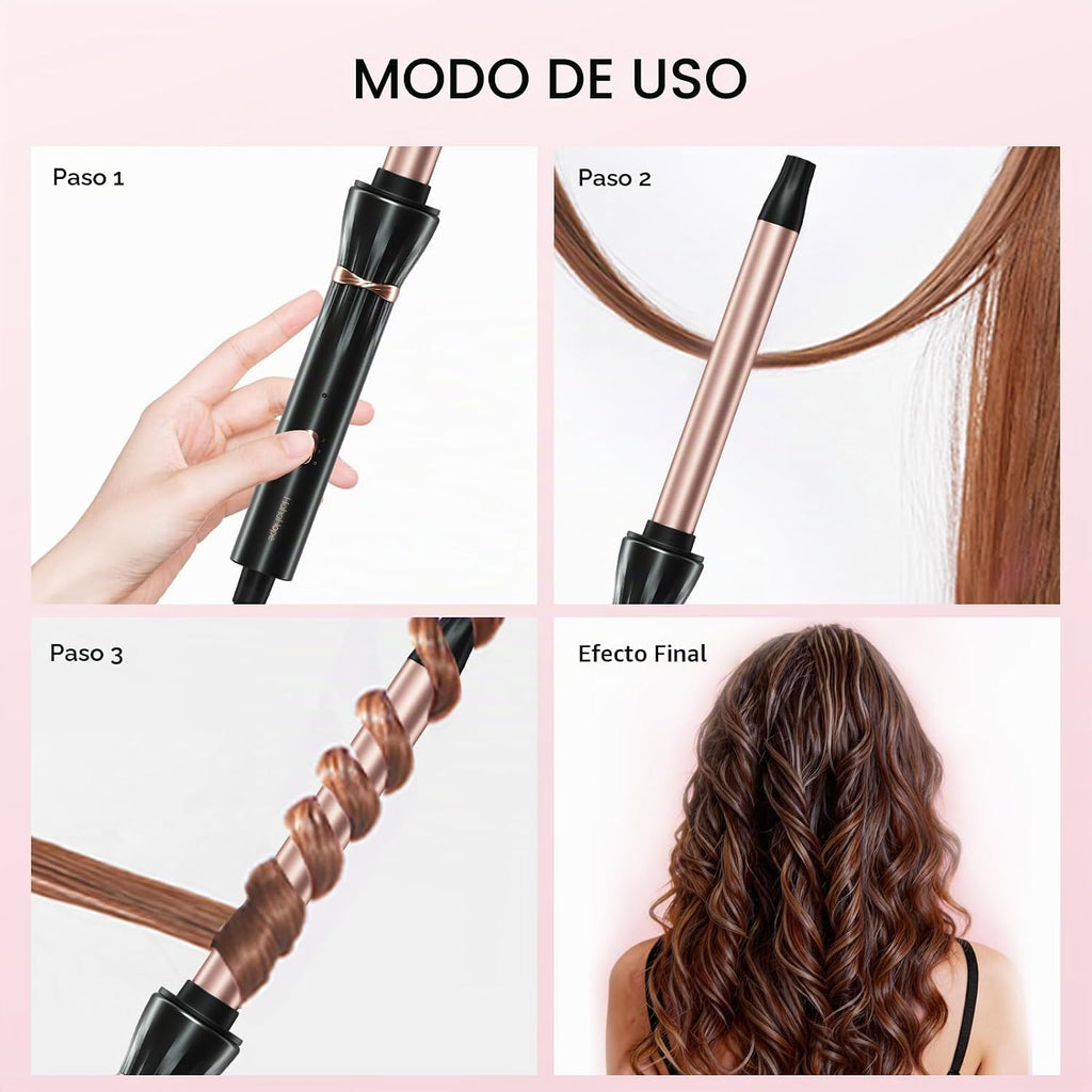 Hahahope Varita rizadora de 3\/4 pulgadas para cabello largo, rizad...