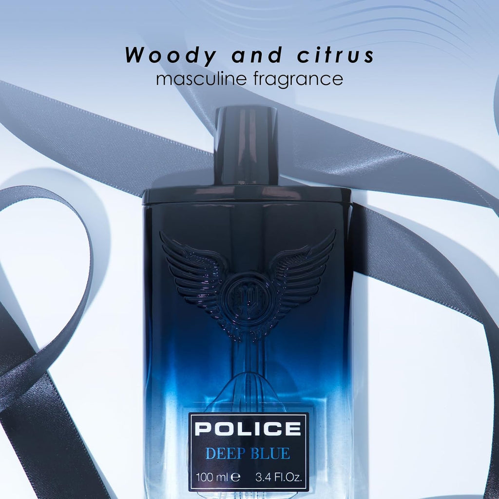Police Deep Blue - Fragancia para hombre, aroma refrescante con not...