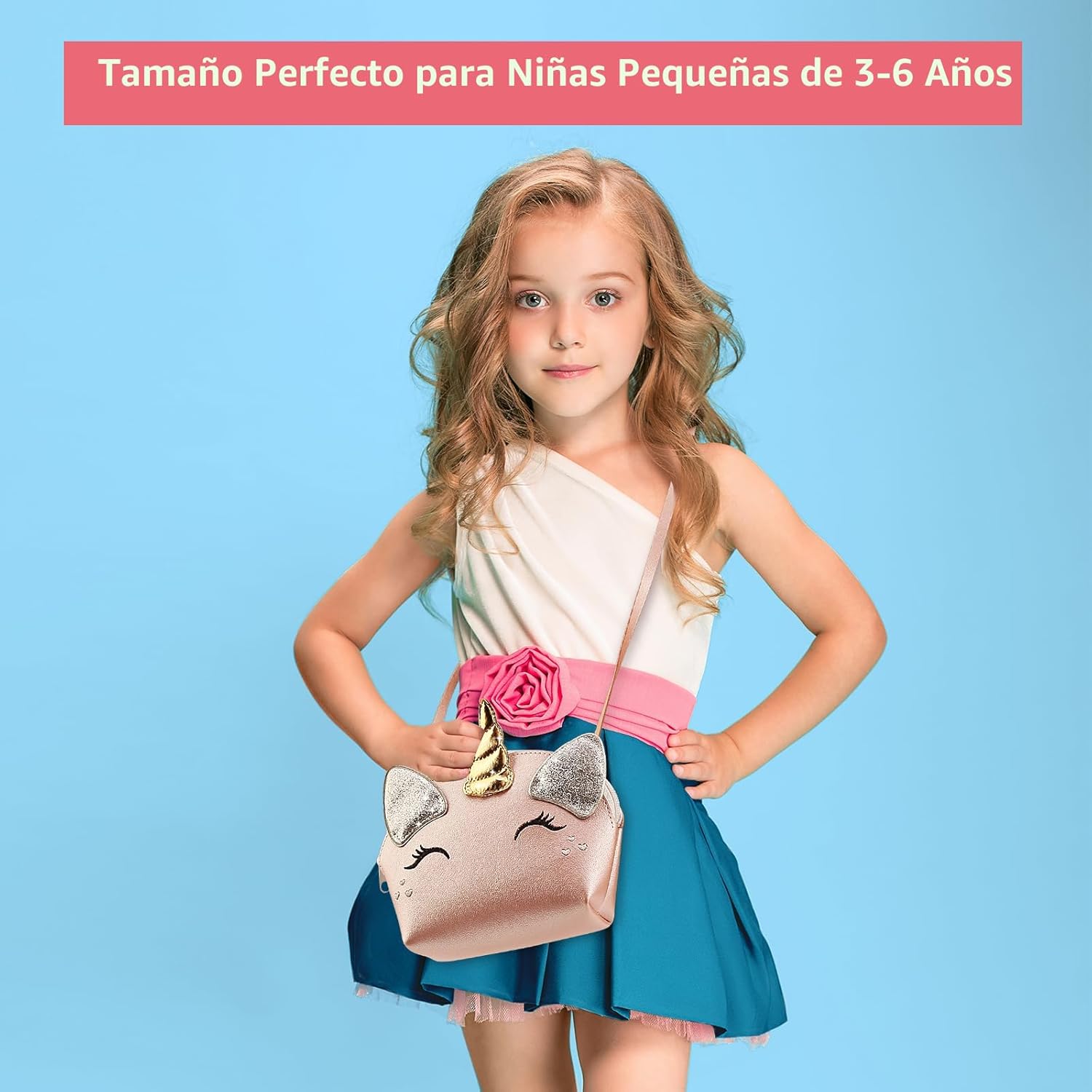 Kit de maquillaje de simulación para niñas pequeñas, juego de maqui...
