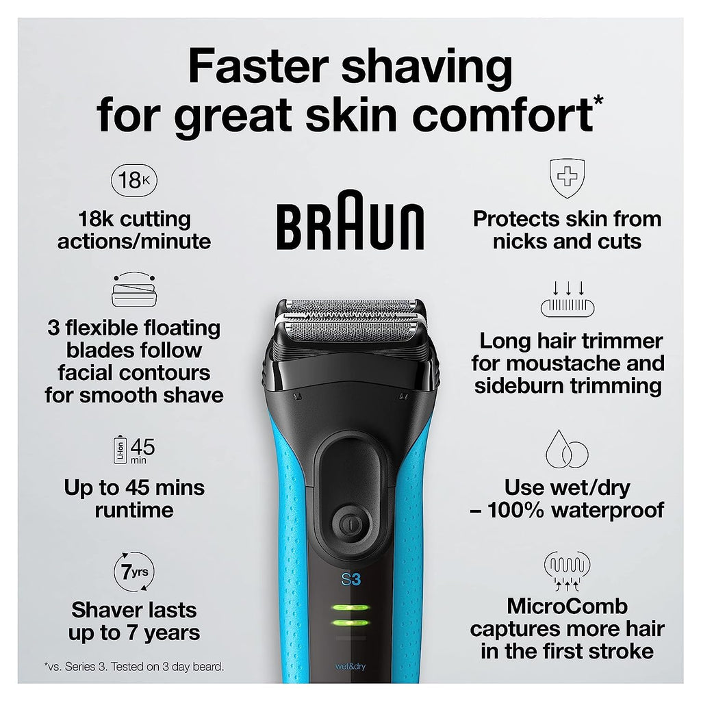 Braun Electric Series 3 - Maquinilla de afeitar con recortadora de...