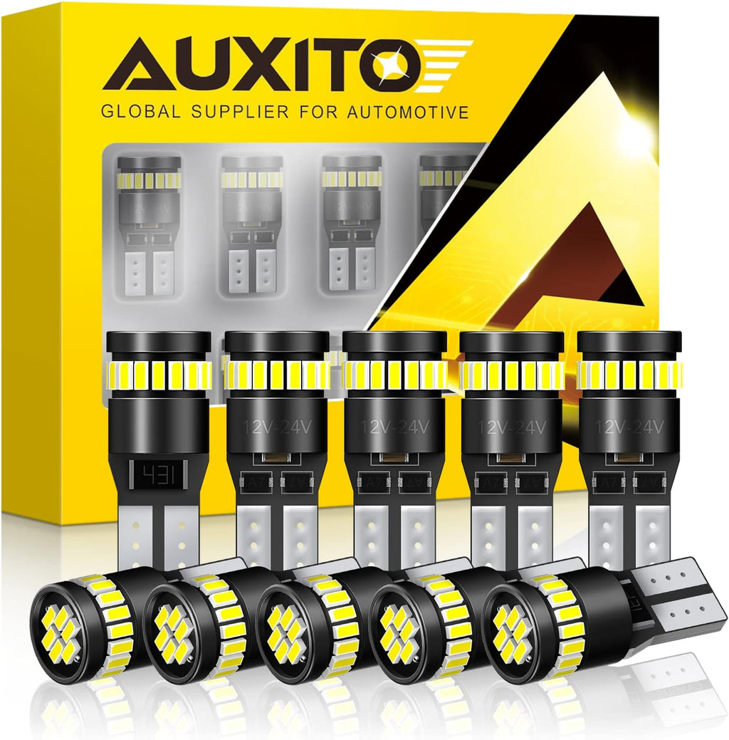Bombillas LED superbrillantes tamaño 194 Auxito; 168, 2825, W5W, T1...