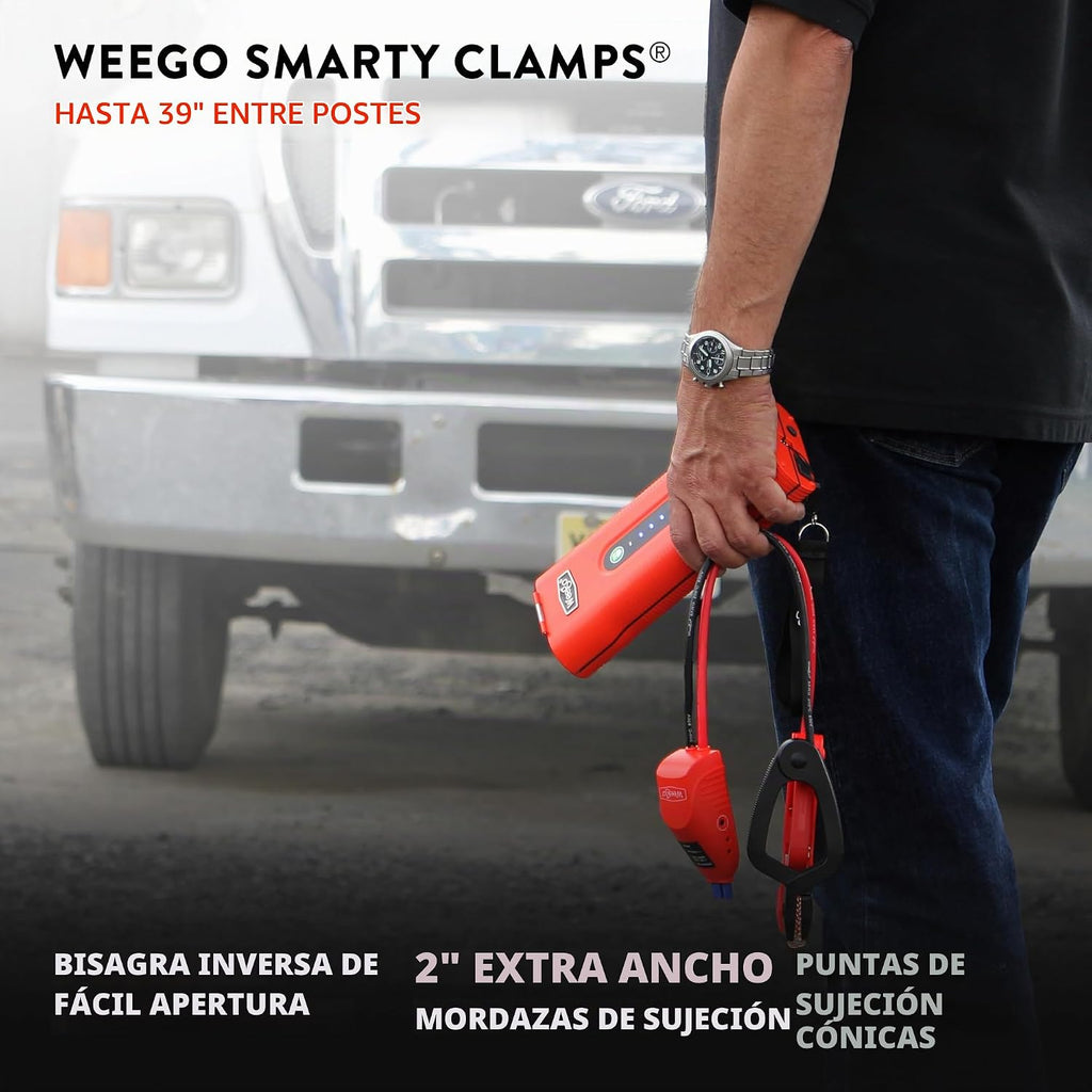 Weego 70: Arrancador de batería de litio de 2500A de 12V para autom...