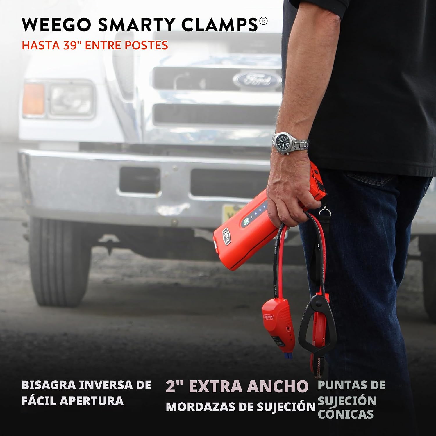 Weego 70: Arrancador de batería de litio de 2500A de 12V para autom...