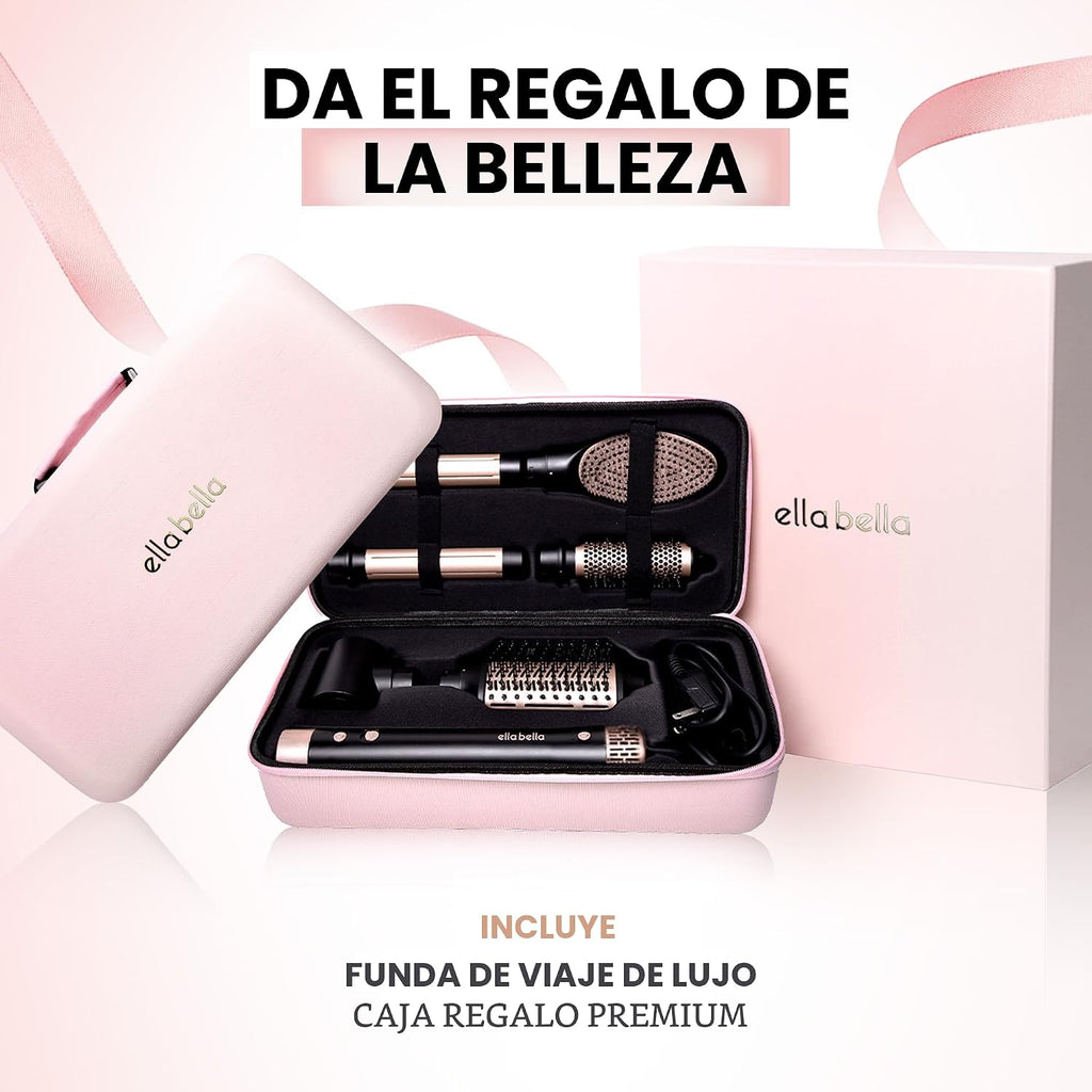 ELLA BELLA® - Moldeador y alisador profesional de aire caliente 6 e...