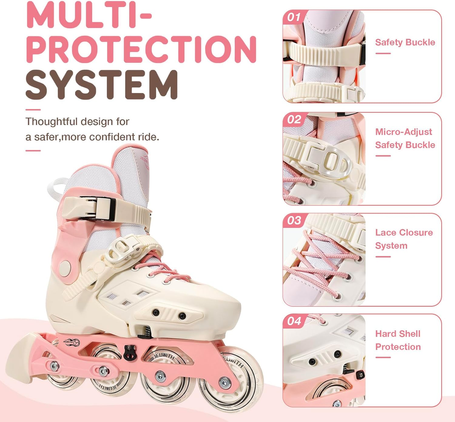 Patines en línea para niños, patines ajustables intermitentes, pati...