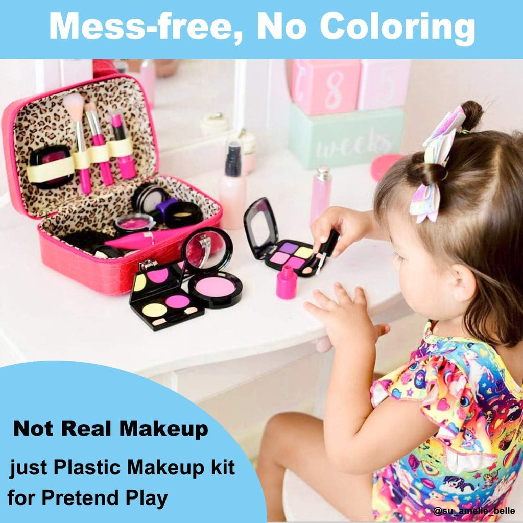 TEPSMIGO Paquete de 2 kits de maquillaje de simulación para niñas,...