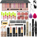 28 piezas Kit completo de maquillaje todo en uno para mujeres, jueg...