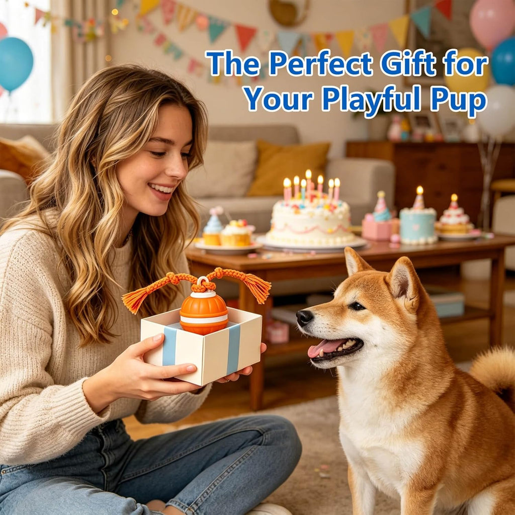 Craynivel Juguetes interactivos para perros, pelota automóvil de 36...