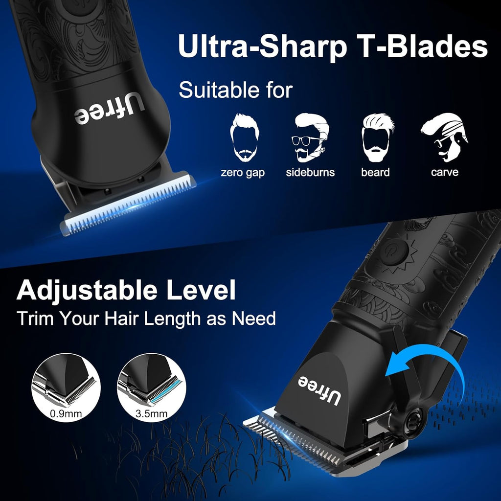 Ufree Cortadora de barba, cortapelos y afeitadora eléctrica para ho...