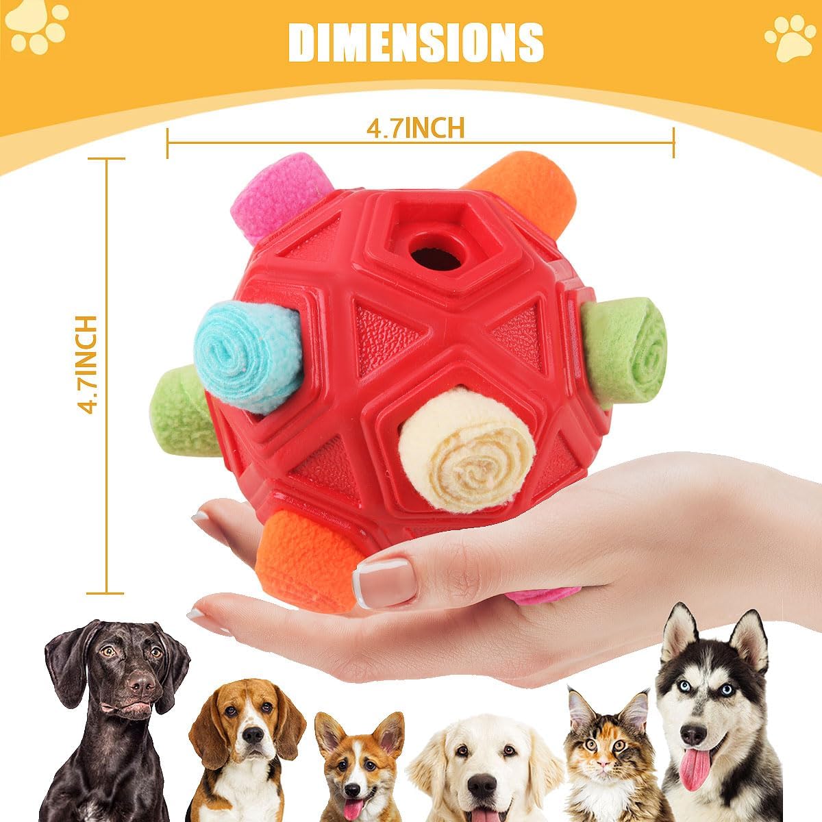 Petration Pelota Olfateadora para Perros - Juguetes de Rompecabezas...