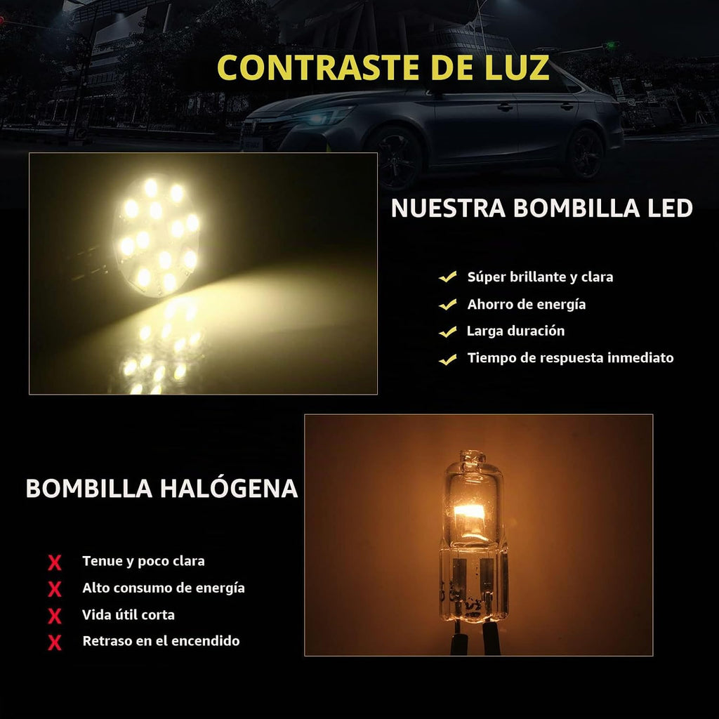 YM E-Bright G4 blanco cálido redondo 5050 12SMD Marine RV Reading C...