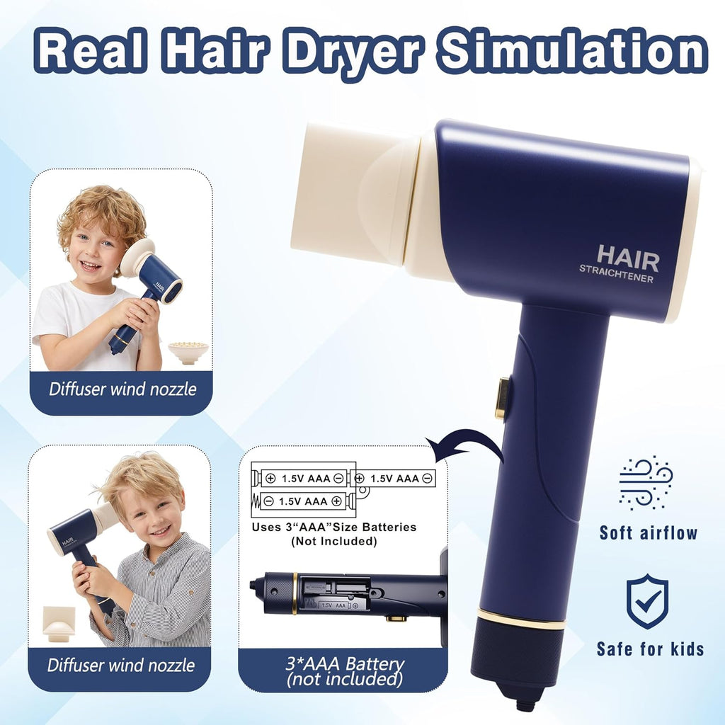 Juguetes de simulación para niños, kit de afeitado para niños peque...
